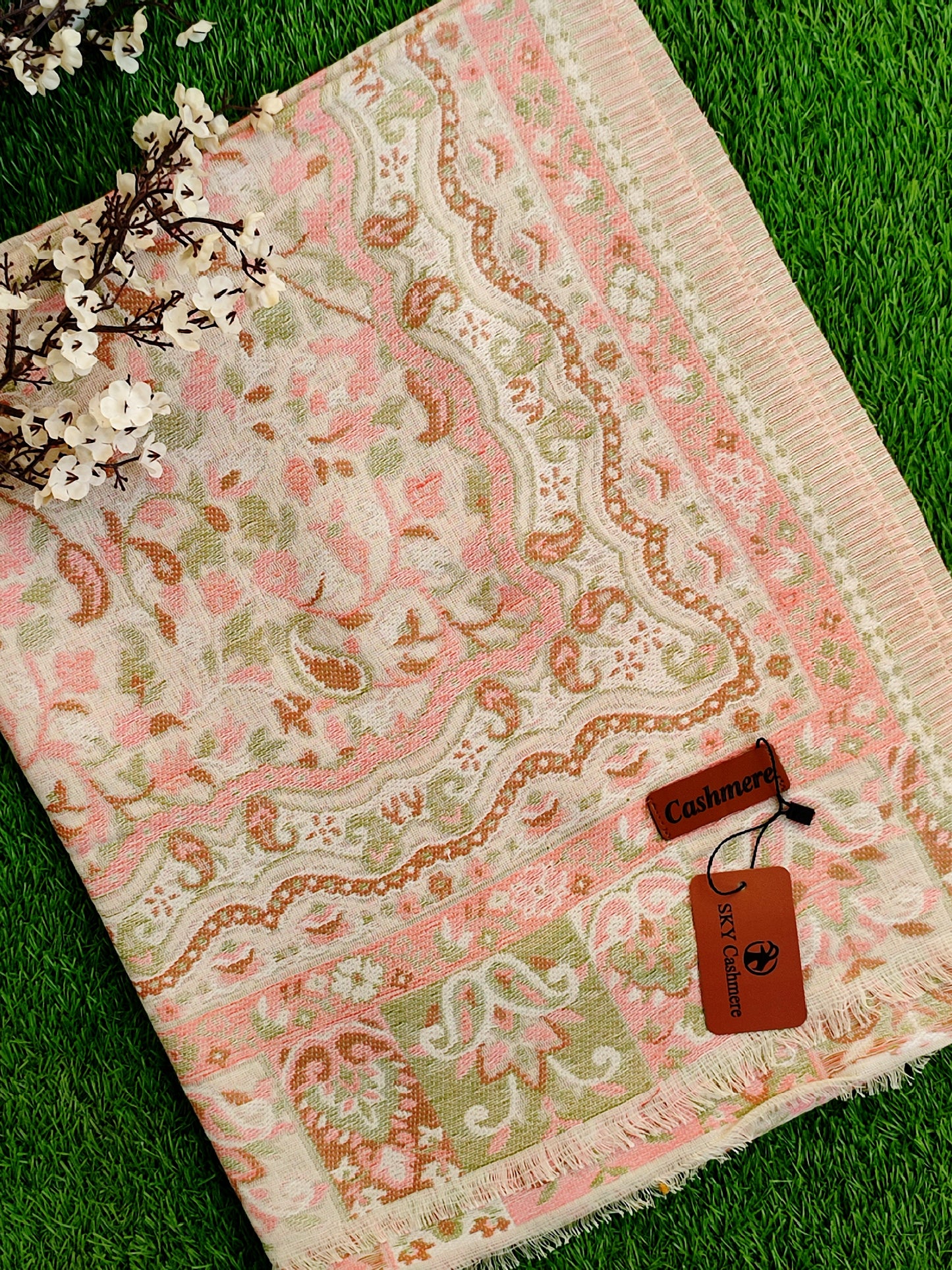 Khani Work Pashmina Stole Design 02