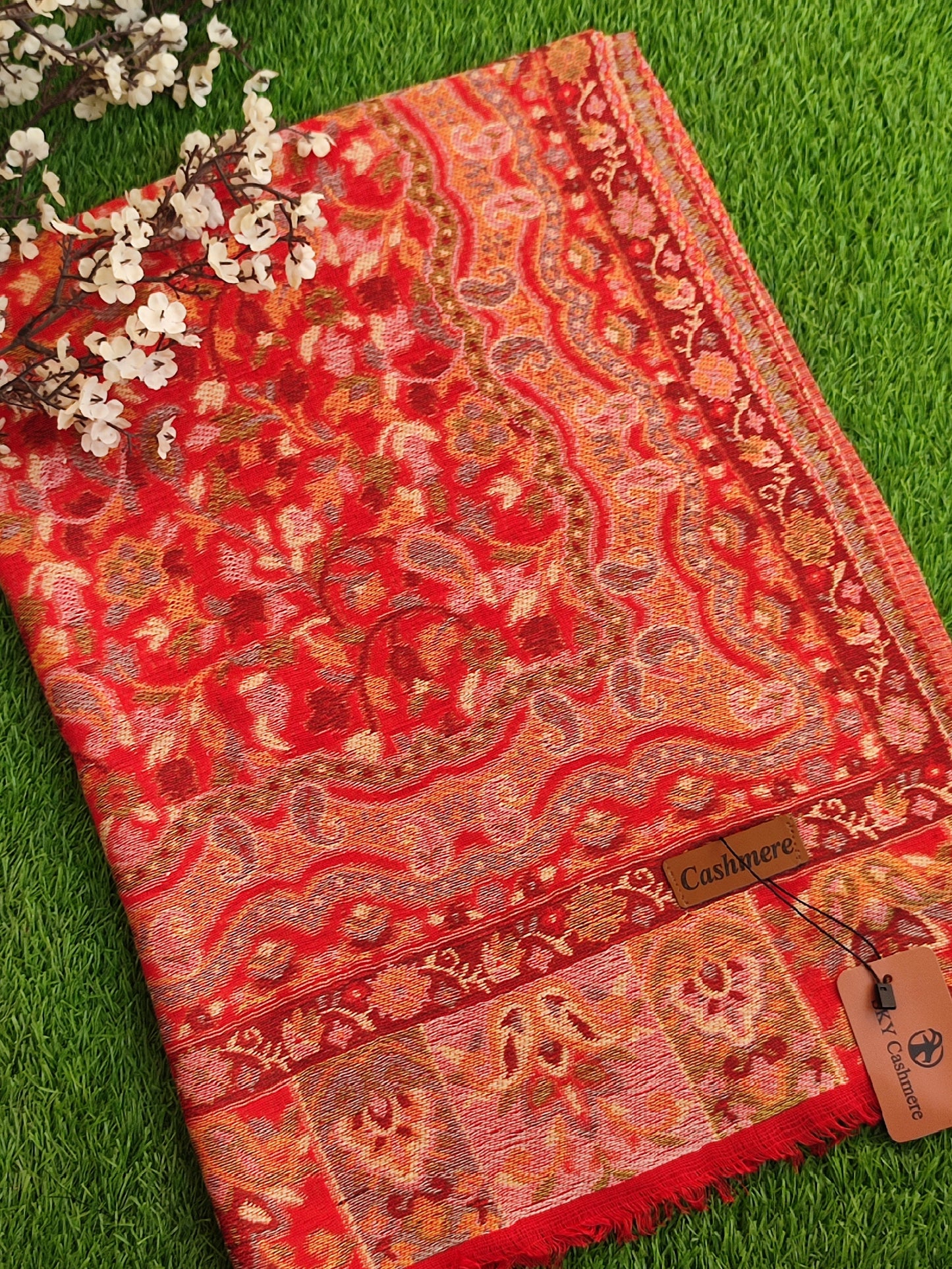 Khani Work Pashmina Stole Design 07