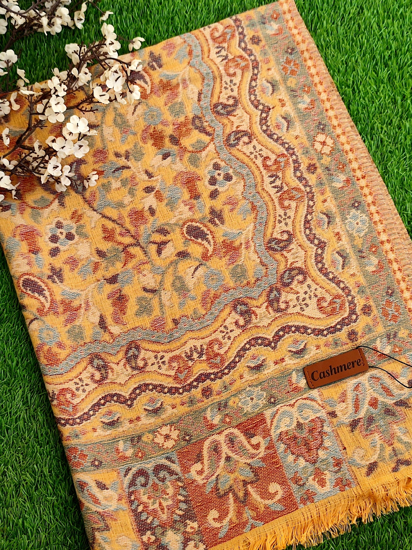 Khani Work Pashmina Stole Design 09