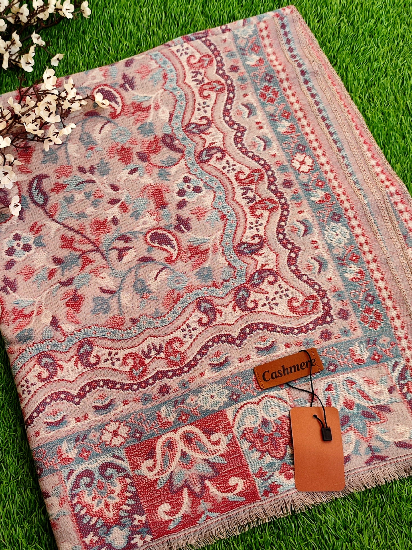 Khani Work Pashmina Stole Design 13