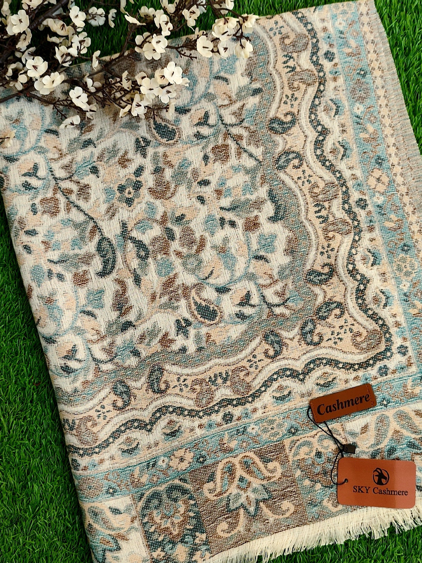 Khani Work Pashmina Stole Design 05