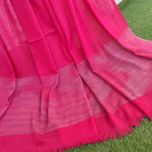 Turkish Thread Lawn Hijab Hot Pink