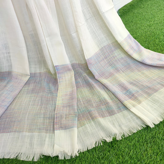 Turkish Thread Lawn Hijab Cream