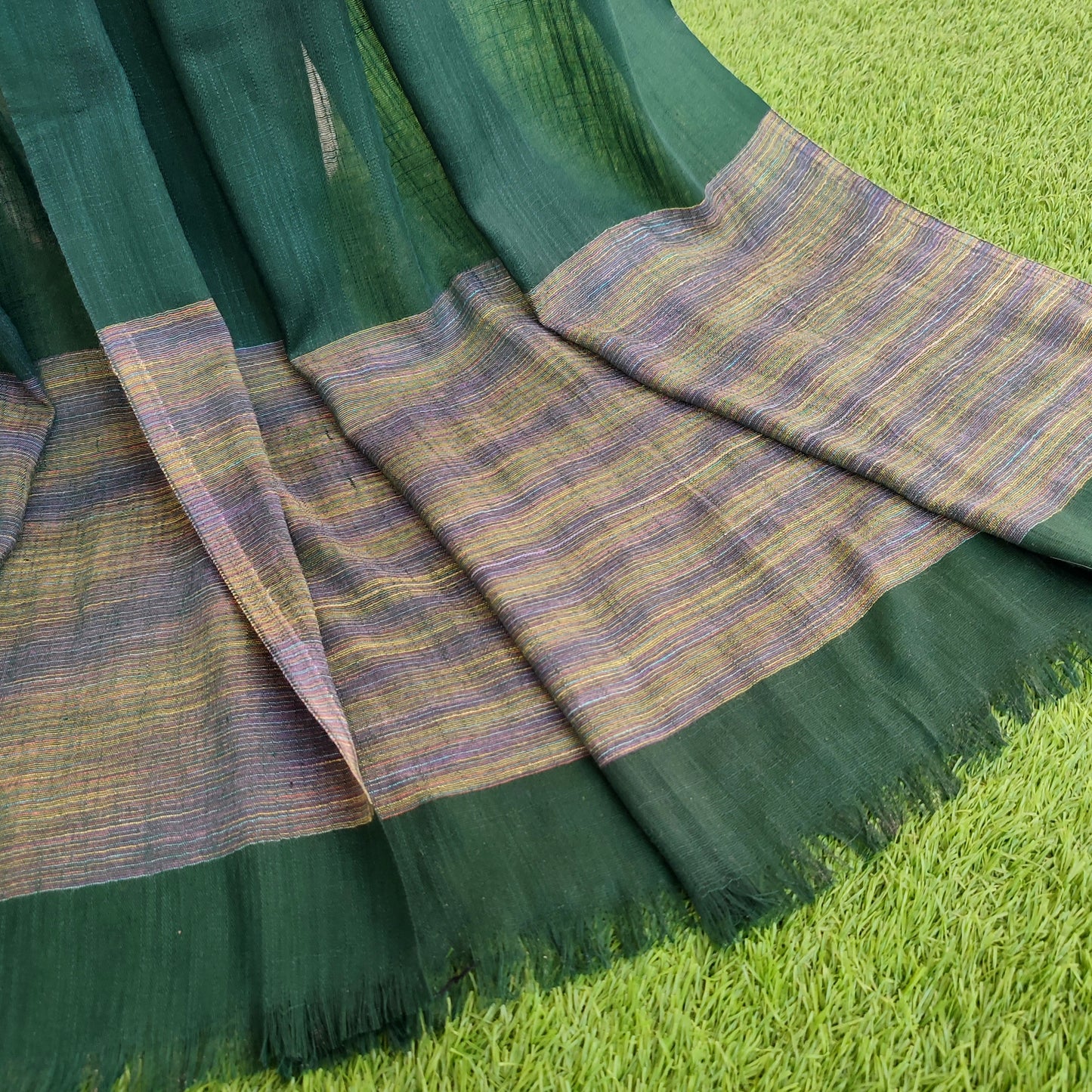 Turkish Thread Lawn Hijab Green