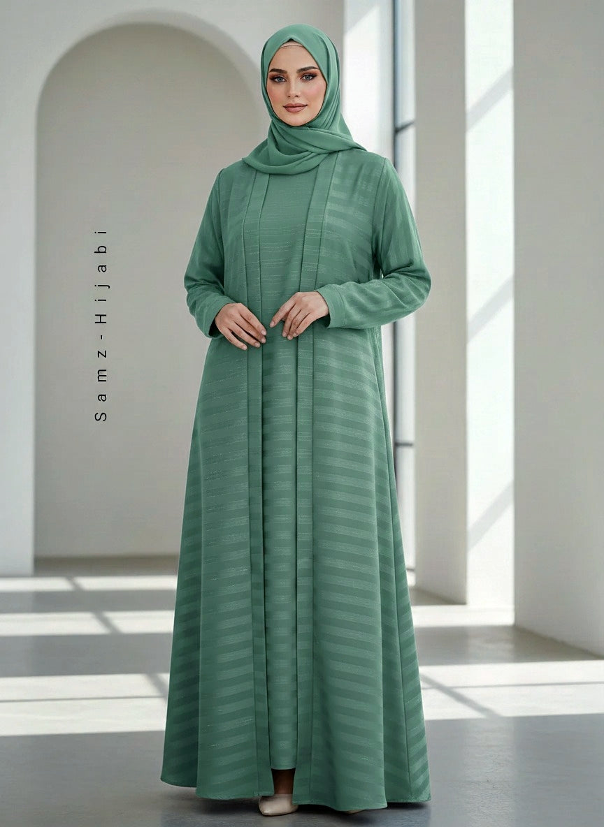 Grace Sleeky Abaya Pastel Green
