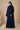 Palm Leaf Embroidered Front Open Abaya-Blue
