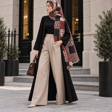 Leopards Patch Print Hijab (08)