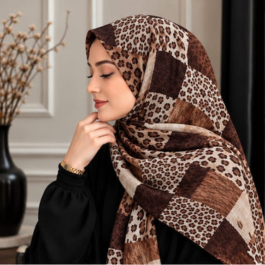 Leopards Patch Print Hijab (07)