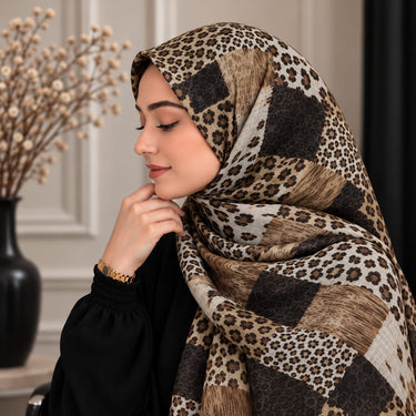 Leopards Patch Print Hijab (04)