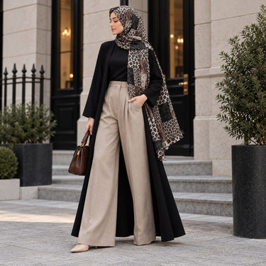 Leopards Patch Print Hijab (03)