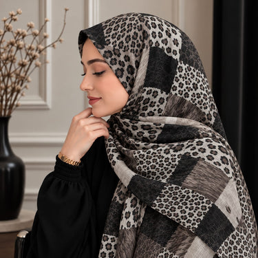 Leopards Patch Print Hijab (02)