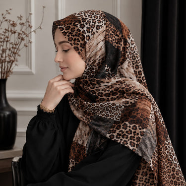Leopards Patch Print Hijab (05)