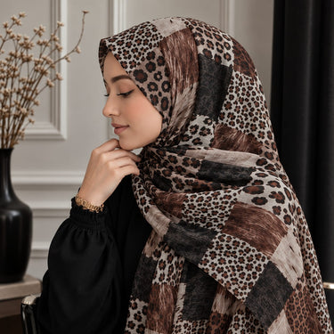 Leopards Patch Print Hijab (01)