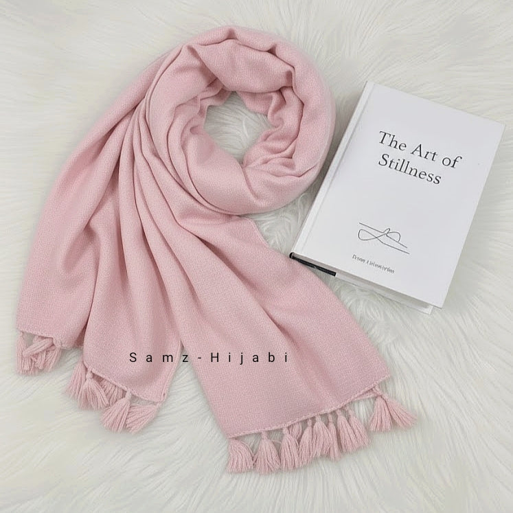 Tassel Lawn Hijab (Soft Pink)