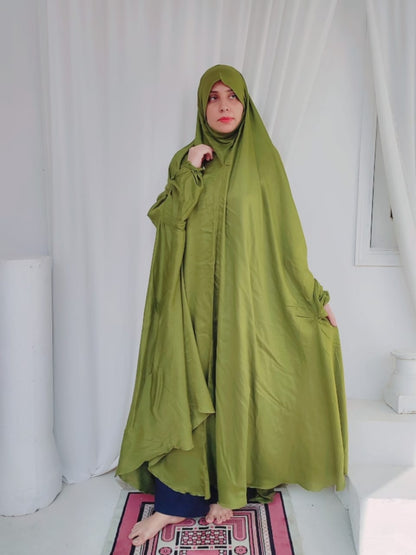 Linen Namaz Chadar-Olive