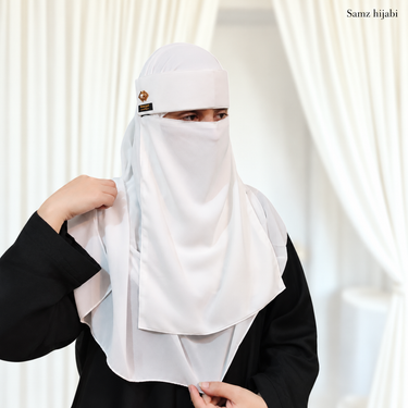 Hard-Patti Saudi Naqab Size (L)-White