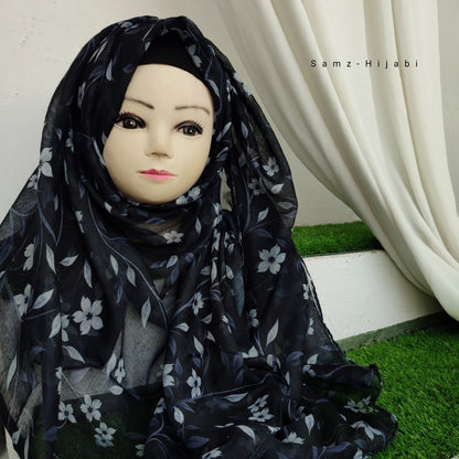 Floral Print  Lawn Hijab Volume _8