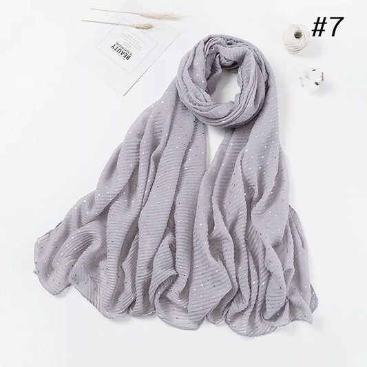 Haya Crinkle Foil Hijab (Ash)