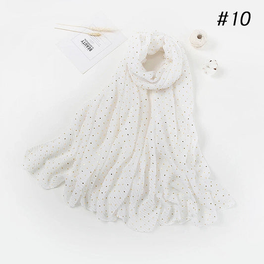 Haya Crinkle Foil Hijab (Milky white)