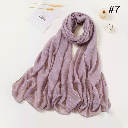 Haya Crinkle Foil Hijab (Nude Pink)