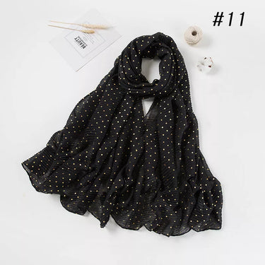 Haya Crinkle Foil Hijab (Black)