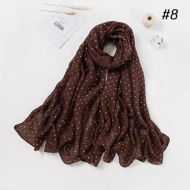 Haya Crinkle Foil Hijab (Chocolate brown)