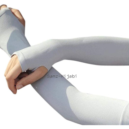 Cotton Arm sleeves with thumb holes