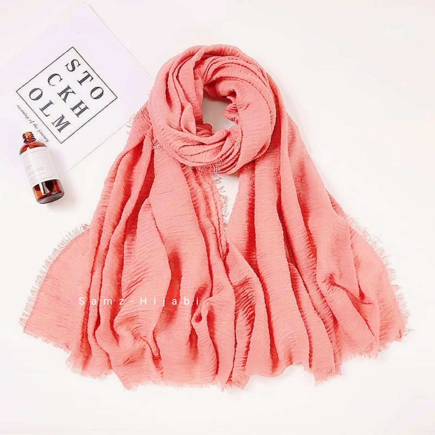 Summer Crimps Hijab-Peach