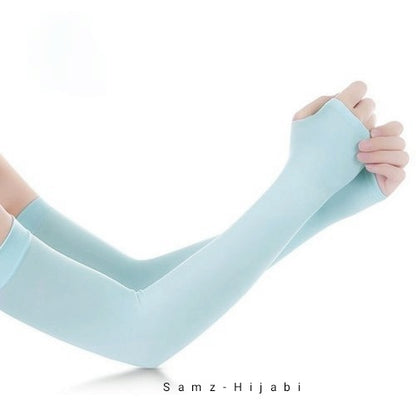 Cotton Arm sleeves with thumb holes