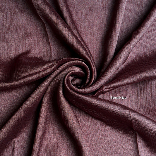 Luminous Crinkle Silk Hijab- dark mauve