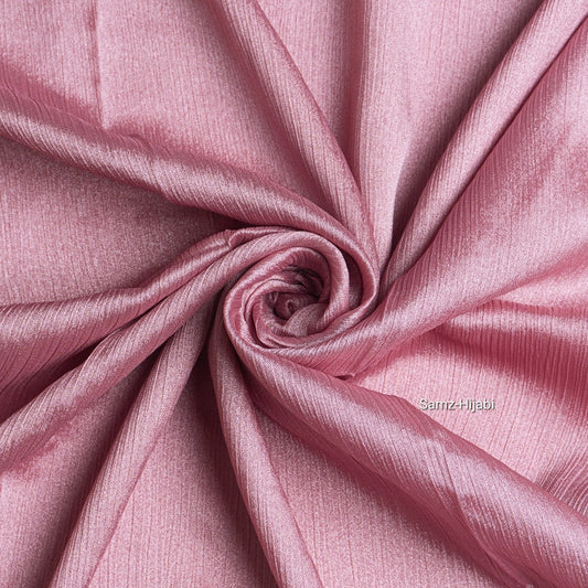 Luminous Crinkle Silk Hijab- tea pink light