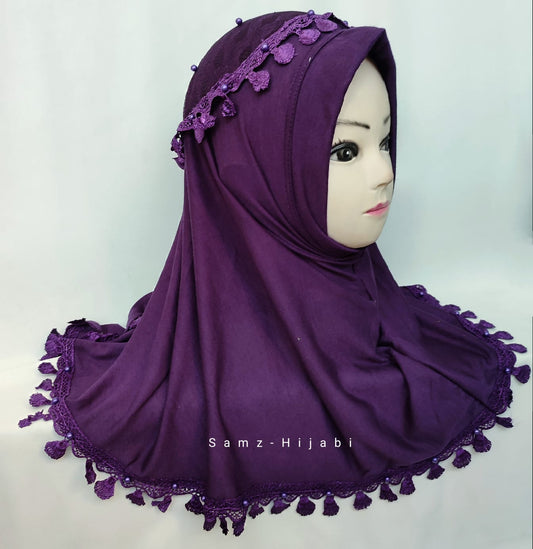 Crown Kids Hijab Purple