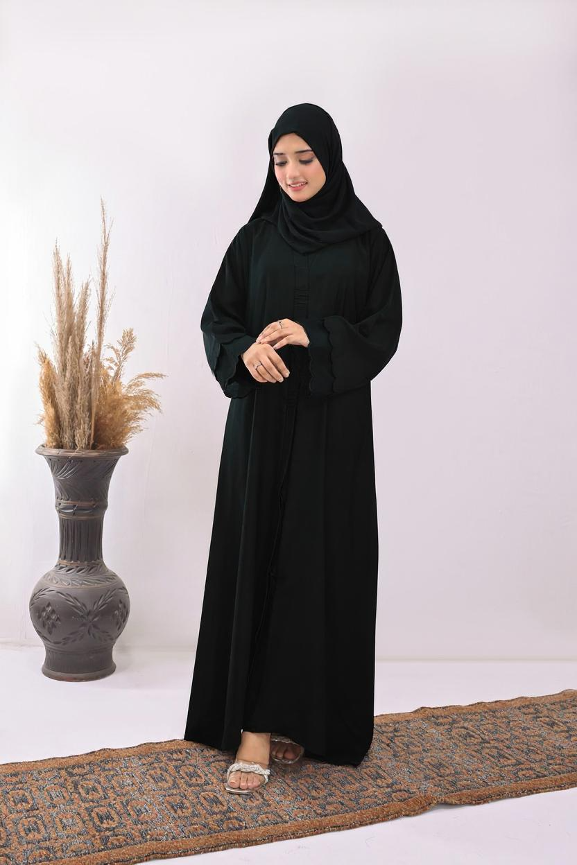 Menna Black Abaya With Hijab