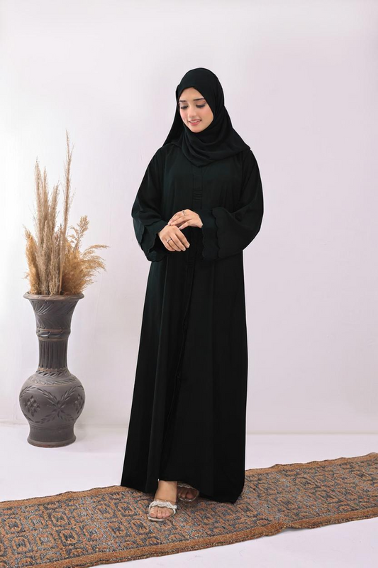 Menna Black Abaya With Hijab