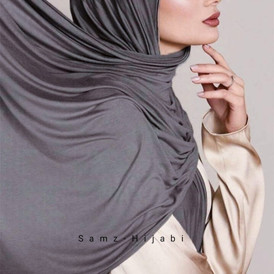 Winter Jersey Hijab- Gray