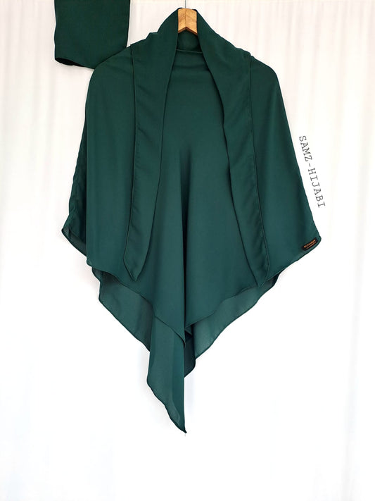 Single Layer Khimar-Leaf Green