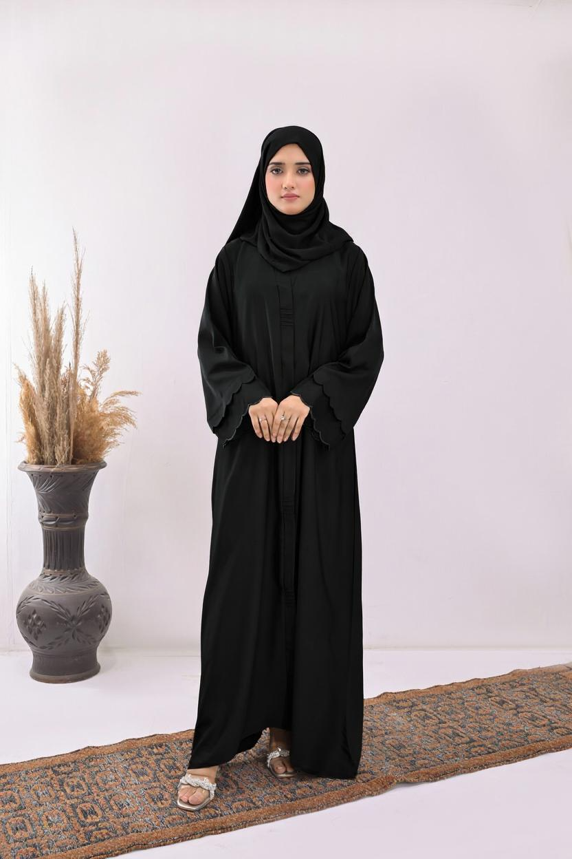 Menna Black Abaya With Hijab
