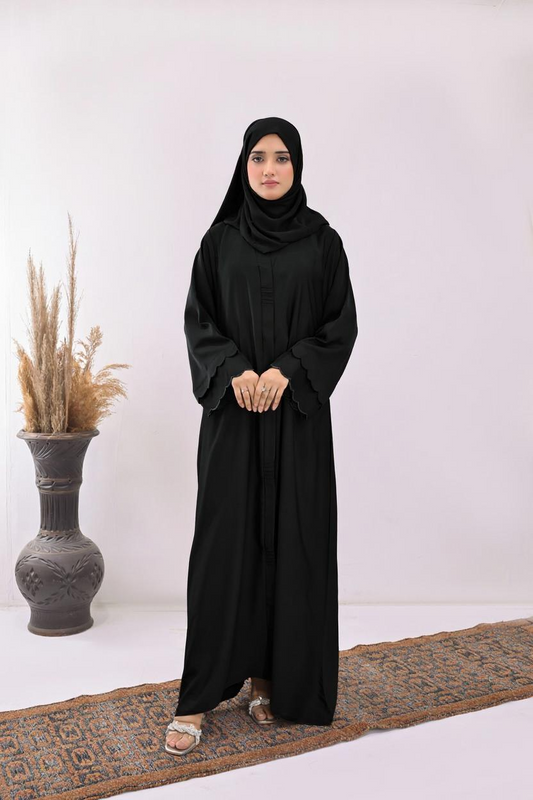 Menna Black Abaya With Hijab