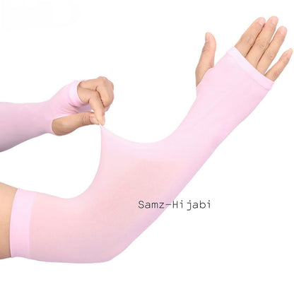 Cotton Arm sleeves with thumb holes