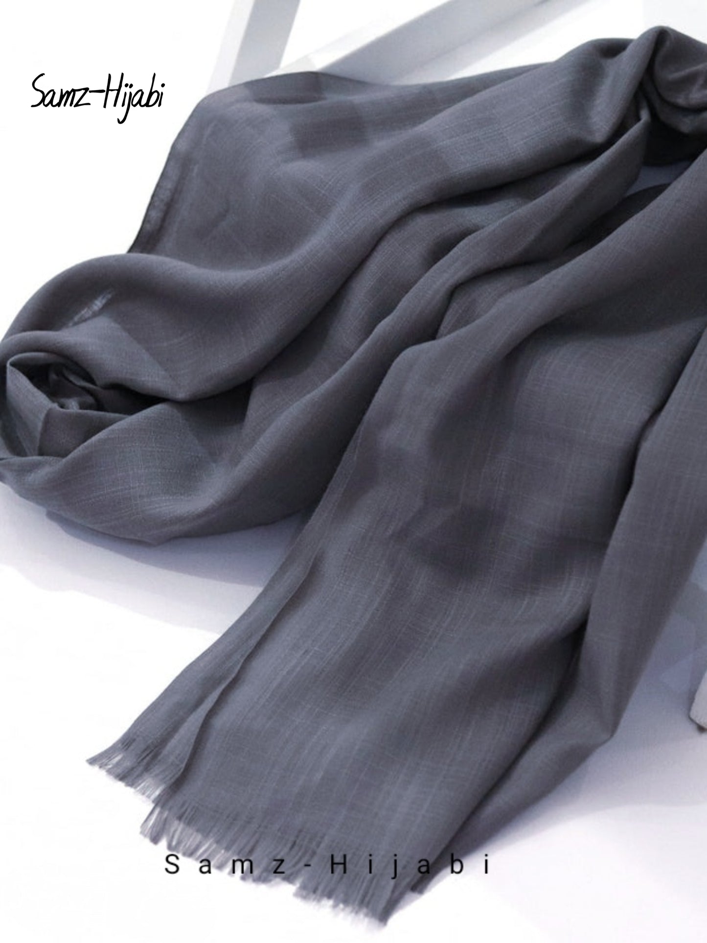 Bigger Turkish Lawn Hijab Dark Grey