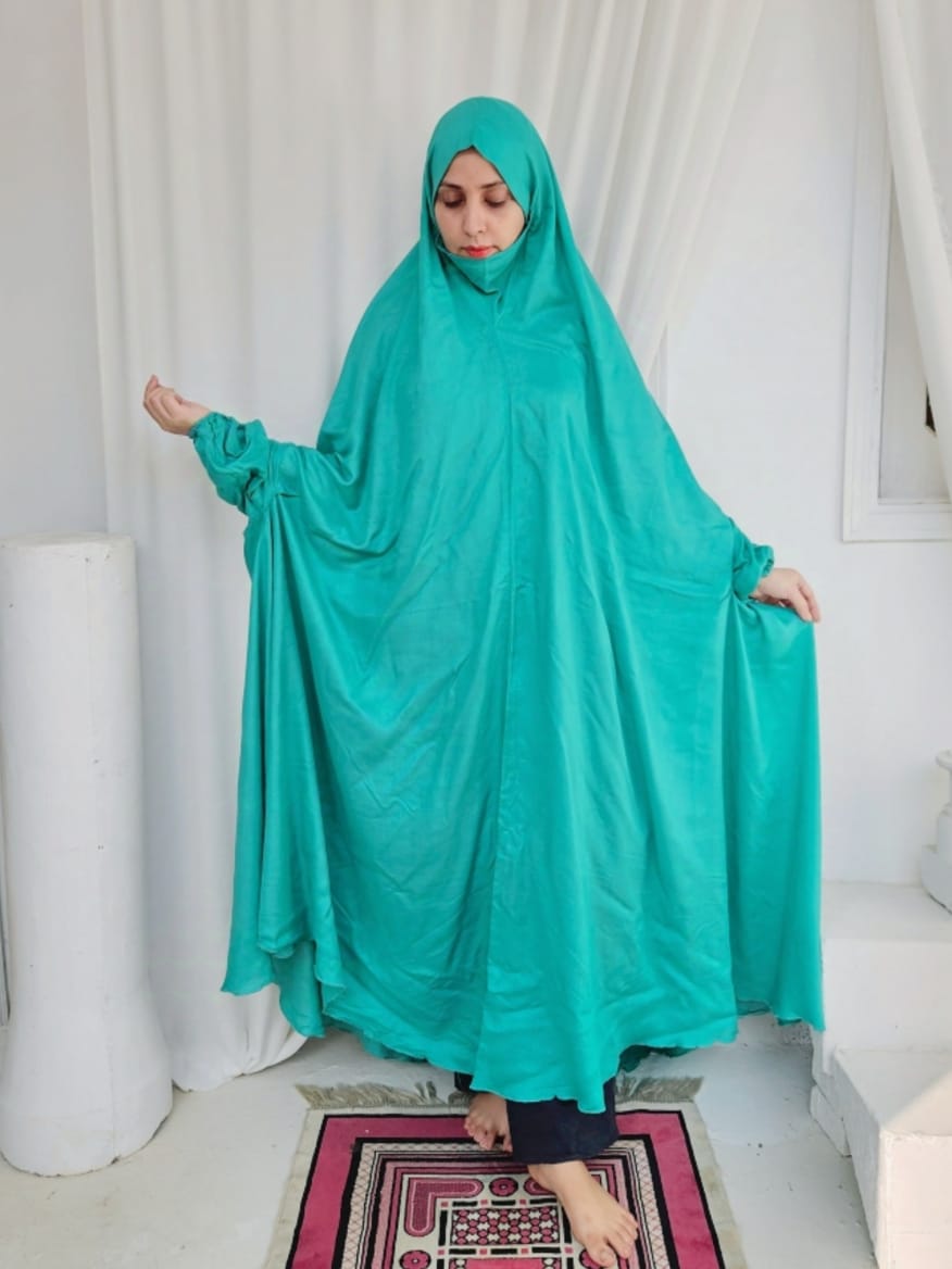 Linen Namaz Chadar- Aqua