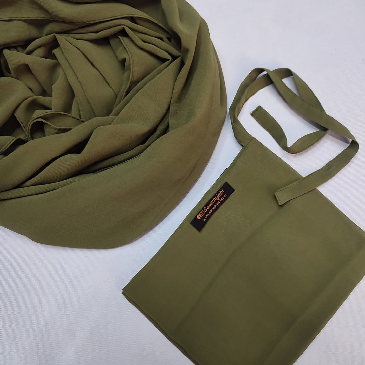 Hijab Naqab Set- Olive Green