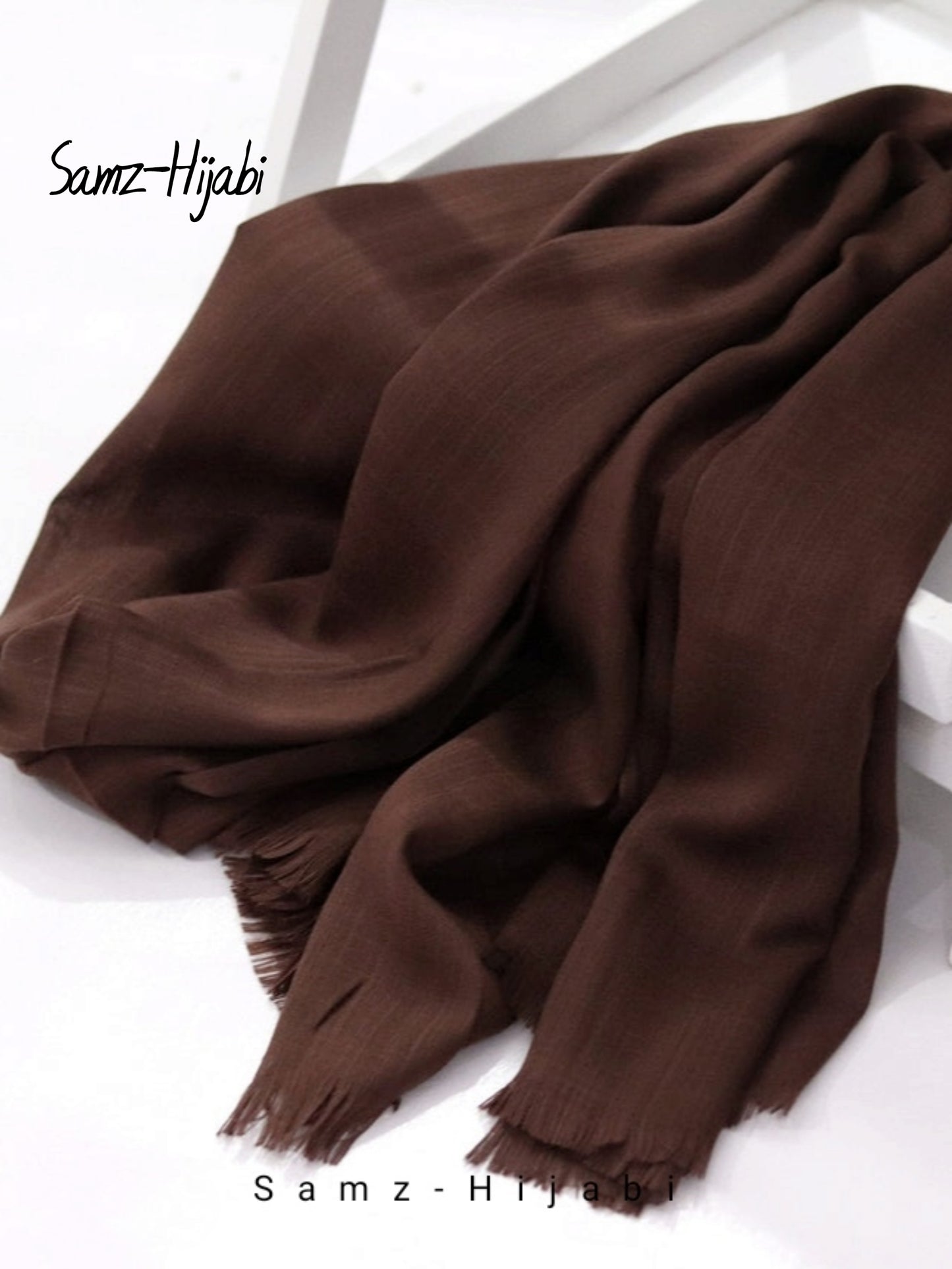 Bigger Turkish Lawn Hijab Chocolate Brown