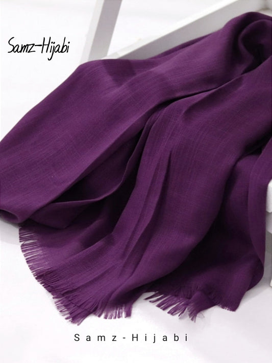 Bigger Turkish Lawn Hijab Dark Purple