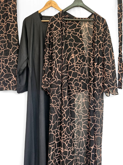 Separate Upper Abaya-Nude Black