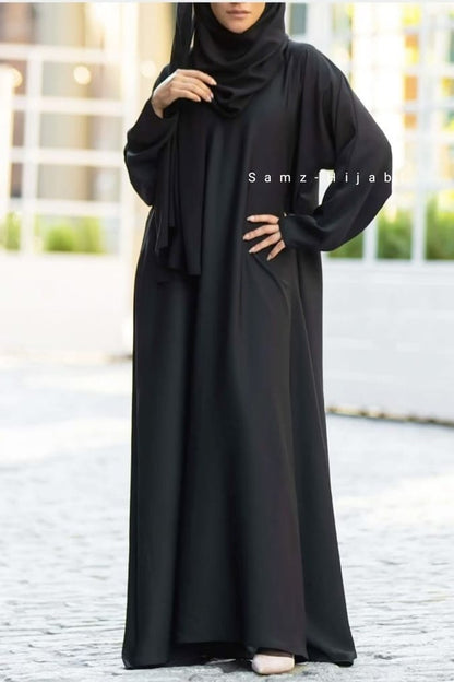 Simple Nida Front Close Abaya