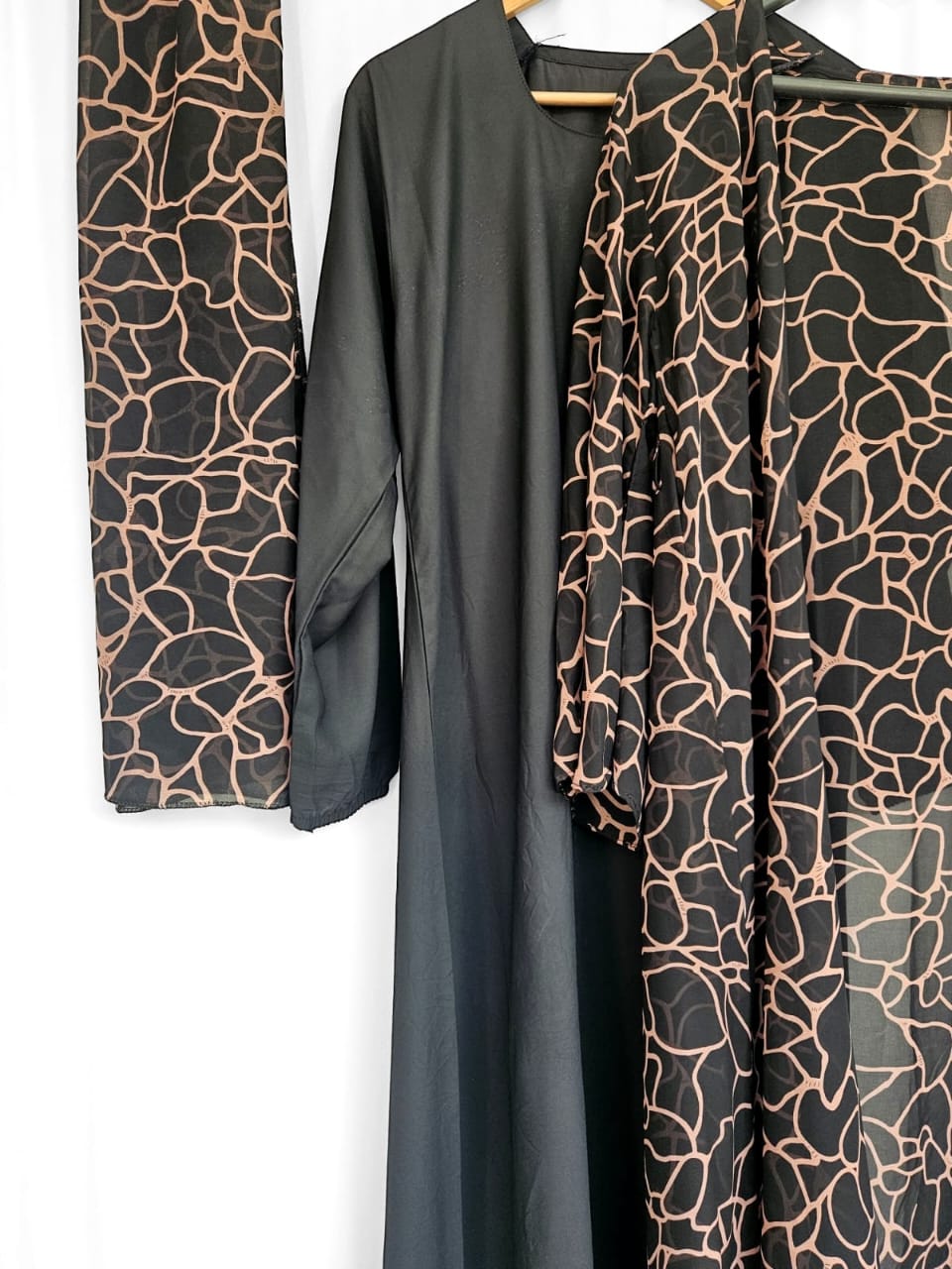 Separate Upper Abaya-Nude Black