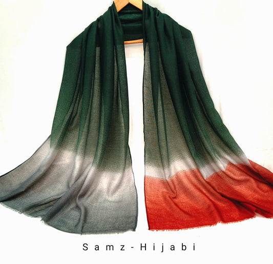 Tie Die Viscose Lawn Hijab-Leaf Green