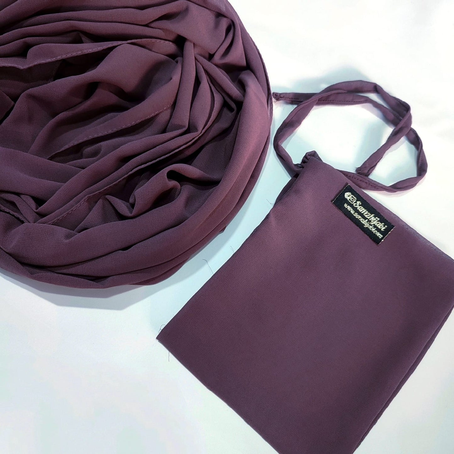 Hijab Naqab set Dark Mauve