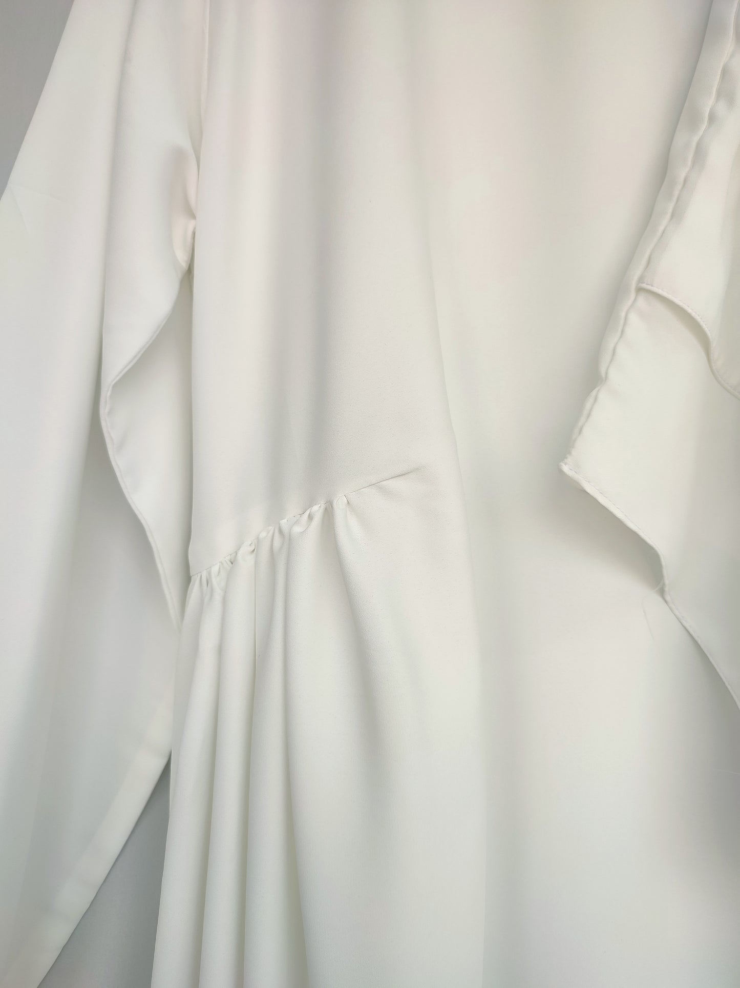 Double Layer Khimar Abaya Sett-White